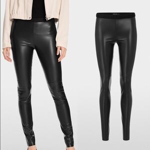 MARC CAIN Black faux Leather Pants size 4